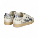 Talon+llama Glit Plata Piel Blanco  GAMIN