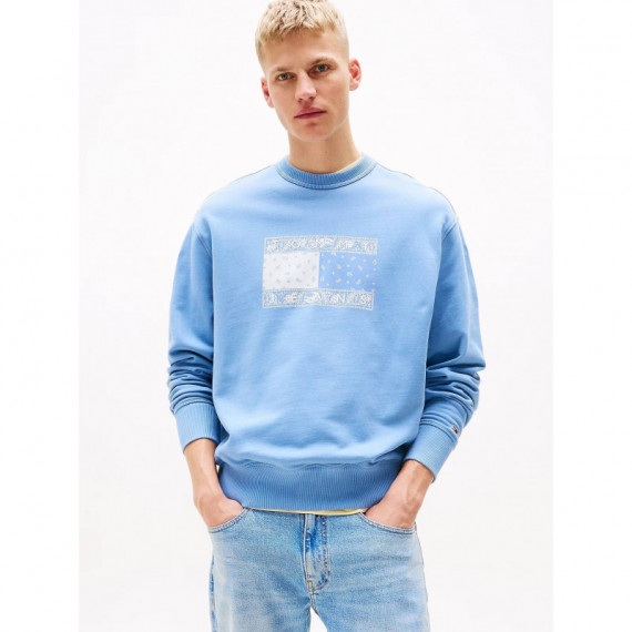 Tjm Rlx Paisley Flag Crew Ext Colorado B  TOMMY JEANS