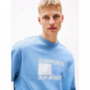 Tjm Rlx Paisley Flag Crew Ext Colorado B  TOMMY JEANS