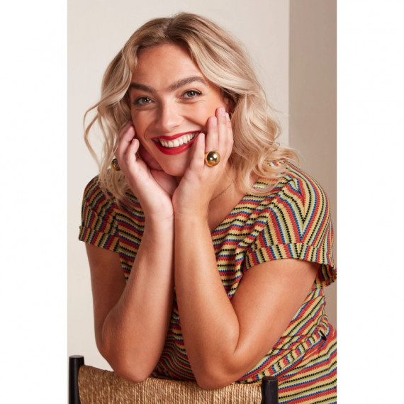 Vestidos Vestido KING LOUIE Aria Tunic Beebop Stripe