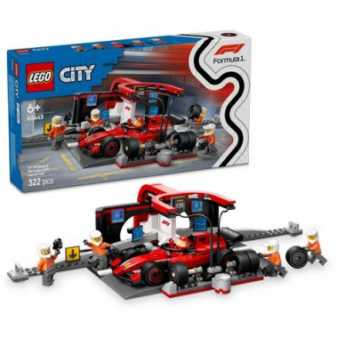Lego City Parada En Boxes De Formula 1 Equipo Ferrari Leclerc Hamilton