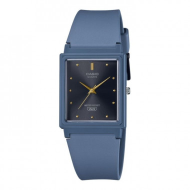 CASIO MQ-38UC-2A2 Reloj Analógico Unisex - Caja Azul Grisáceo y Esfera Negra - Estilo Elegante y Resistente Al Agua
