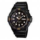 CASIO MRW-200H-1E Reloj Deportivo Unisex - Esfera Negra con índices Luminosos y Wr 100M - Bisel Giratorio