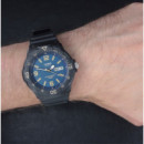 CASIO MRW-200H-2B3 Reloj Deportivo Unisex - Esfera Azul con índices Dorados, Wr 100M y Bisel Giratorio