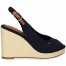 Abierto Punta y Talon Lona Azul  TOMMY HILFIGER