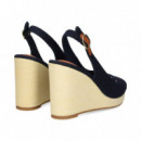 Abierto Punta y Talon Lona Azul  TOMMY HILFIGER