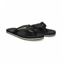 FLIP FLOP PIEL NEGRO
