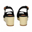 Abierto Punta y Talon Lona Negro  TOMMY HILFIGER