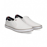 SLIP ON TEXTIL AZUL/BLANCO