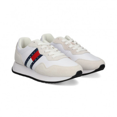 DEPORTIVO ANTE+PIEL BANDERA BLANCO