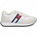 Deportivo Ante+piel Bandera Blanco  TOMMY HILFIGER