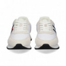 Deportivo Ante+piel Bandera Blanco  TOMMY HILFIGER