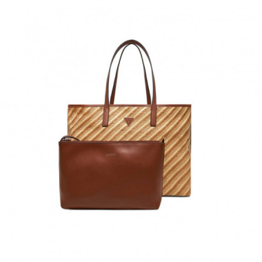 VIKKY II LARGE 2 IN 1 TOTE NATURAL/COGNA