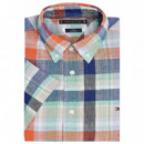 Linen Summer Madras Rf Shirt Brilliant O  TOMMY HILFIGER