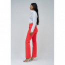 SALSA JEANS Vaqueros Mujer Pantalones Salsa Chinos Secret Push In Straight Rojos