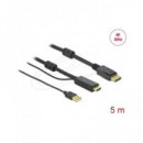 DELOCK Cable Hdmi/m a Displayport/m 4K 30 Hz con Alimentacion USB 5MTR 85966