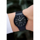 CASIO MW-240-1E Reloj Clásico Negro Hombre Analógico Correa Resina Wr 50M Estilo Minimalista