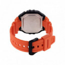 CASIO W-218H-4B2 Reloj Digital Deportivo Naranja y Negro Luz Led Alarma Cronómetro Wr 50M Retro