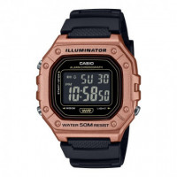 CASIO W-218HM-5B Reloj Digital Hombre Cobre con Negro Estilo Retro Deportivo Wr 50M Luz Led - Guanxe Atlantic Marketplace