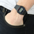 CASIO W-59-1V Reloj Digital Clásico Hombre Retro Negro Wr 50M con Cronómetro y Luz