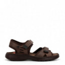 FLUCHOS Sandalias Azores Marrones F2197-GAUCHO Marron Negro