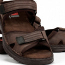 FLUCHOS Sandalias Azores Marrones F2197-GAUCHO Marron Negro