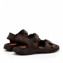 FLUCHOS Sandalias Azores Marrones F2197-GAUCHO Marron Negro