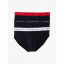 3P Brief Wb Th Wht/th Wht/blk  TOMMY HILFIGER