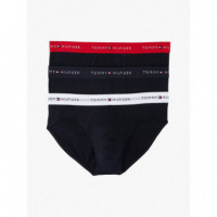 3P Brief Wb Th Wht/th Wht/blk  TOMMY HILFIGER