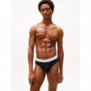 3P Brief Wb Th Wht/th Wht/blk  TOMMY HILFIGER