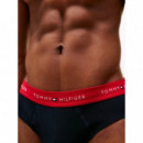 3P Brief Wb Th Wht/th Wht/blk  TOMMY HILFIGER