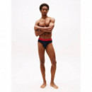 3P Brief Wb Th Wht/th Wht/blk  TOMMY HILFIGER