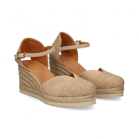 Abierto Lados Rafia+ante Beige  UNISA