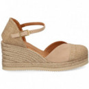 Abierto Lados Rafia+ante Beige  UNISA