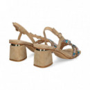 Sandalia Tira Empeine Multi ante Beige  ALMA EN PENA