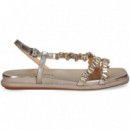 Sandalia Tira Empeine Bronce  ALMA EN PENA