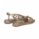 Sandalia Tira Empeine Bronce  ALMA EN PENA