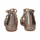 Sandalia Entrelazada Strass Bronce  ALMA EN PENA