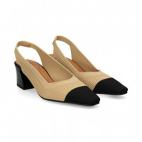 sin Talon Regilla Negro+camel  MISS ELASTIC