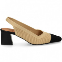 sin Talon Regilla Negro+camel  MISS ELASTIC