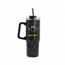 Vaso con Tapa Xl Minecraft 940ML  STOR