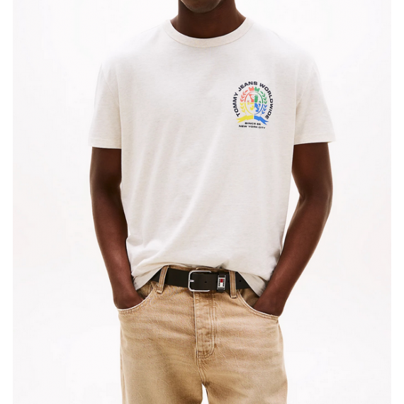 Camiseta TOMMY JEANS Crest Crema Jaspe