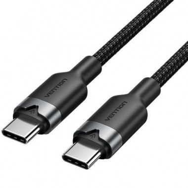 Cable Usb-c VENTION Tipo Usb-c/m - Usb-c/m 3A 60W 2M Aluminio Black