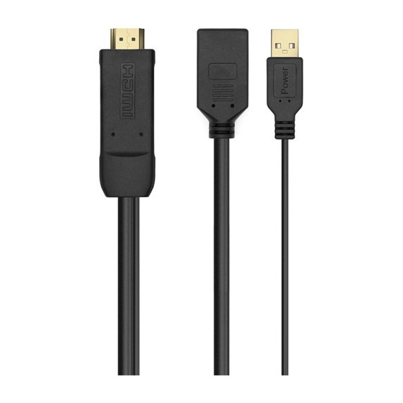 AISENS Adaptador Activo Hdmi/m 2.0 a Displayport/h V 1.2+ Alimentacion USB A122-0642
