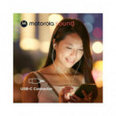 MOTOROLA Auricular Estereo con Microfono y Cable Tipo C Earbuds 3C-S Blanco
