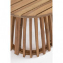 Mesa de Jardín Auxiliar de Madera Batur (50 Cm)- Terrazza® - Exterior  TERRAZZA COLLECTION