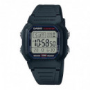 CASIO W-800H-1A Reloj Digital Deportivo Hombre Negro Wr 100M con Cronómetro y Luz