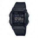 CASIO W-800H-1B Reloj Digital Deportivo Hombre Pantalla Negativa Wr 100M con Luz y Alarma