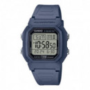 CASIO W-800H-2A Reloj Deportivo Digital Hombre Azul Marino Pantalla Lcd Wr 100M con Luz y Alarma