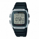 CASIO W-96H-1A Reloj Digital Hombre Deportivo Negro y Plateado Wr 50M Batería 10 Años Luz Led